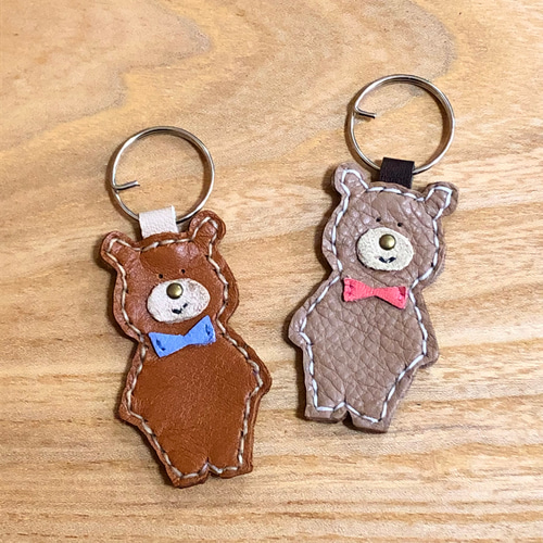くま お名前キーホルダー レザー 革 【名入れ可能】 雑貨・その他