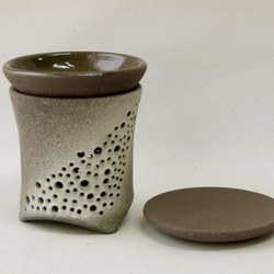 黒陶茶香炉またはアロマポット4 〈天の川〉 2枚目の画像