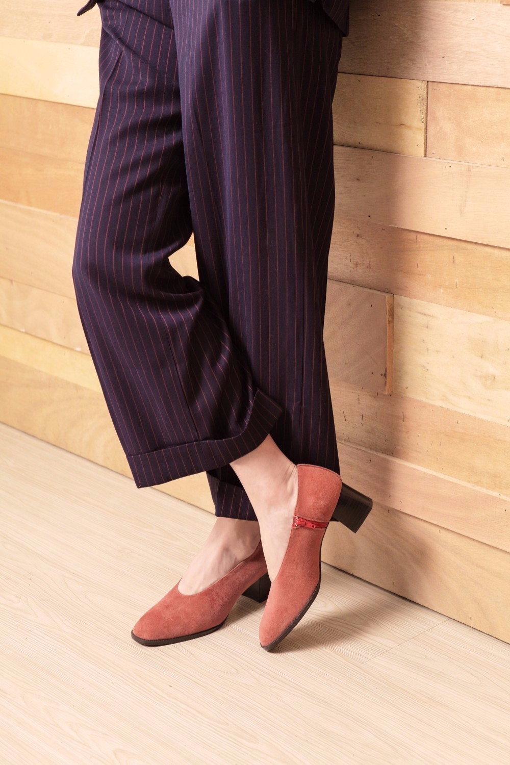 【CREEMA店限定SALE 】ローラ レトロ パンプス(オレンジ)