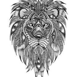 ライオンTシャツ　LION ホワイト1C 1枚目の画像