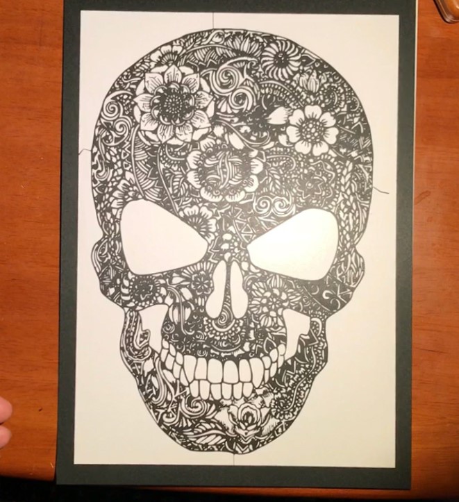 healing切り絵✂︎ボタニカル 切り絵】ボタニカルドクロ（骸骨）【受注販売】 - TEPH-RAN'S GALLERY 切り絵
