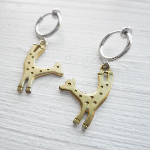 イヤリングver.キリンが逆立ちしたピアス イヤリング