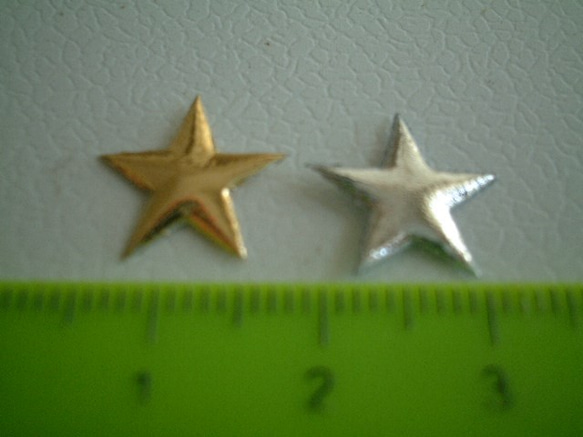 2色50個 *金＆銀お星さまのモチーフ 2枚目の画像