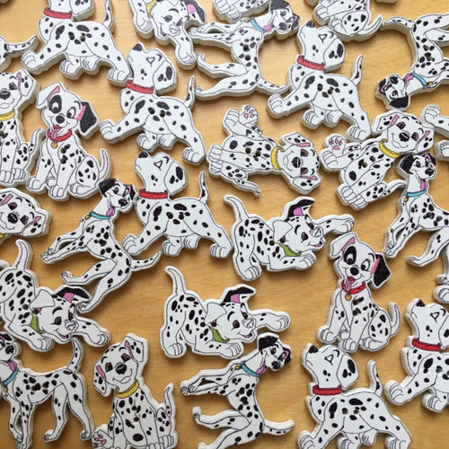 CB *10個*101匹わんちゃん*ダルメシアン ボタン * kraftbuttons * 通販