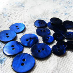 10個*18mm*真珠貝ボタン*ブルー 3枚目の画像