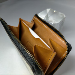 L字ファスナーコンパクト財布　ダイヤモンドパイソン 4枚目の画像
