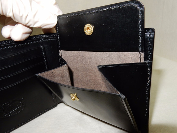 ブライドルレザー二つ折り財布 レザー 革小物 7枚目の画像