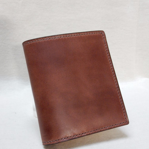 オイルコードバン二つ折り財布 ブラウン 二つ折り財布 AIK 通販  