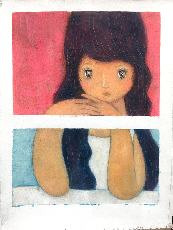 「 夜ごはん何にしよっかな。」　　　　　絵画 8枚目の画像