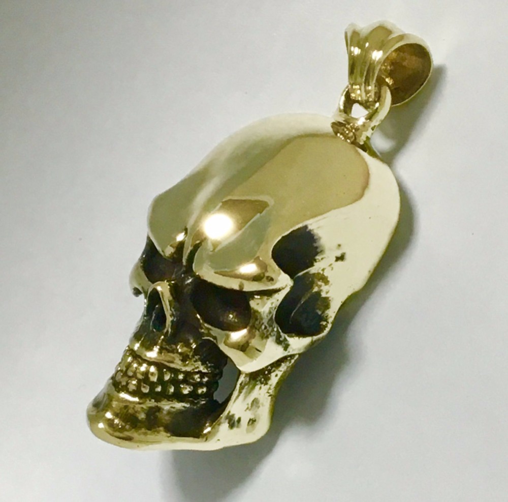 スカル ペンダントトップLL 真鍮 ブラス 銀魂美 スタンダードスカル ラージ