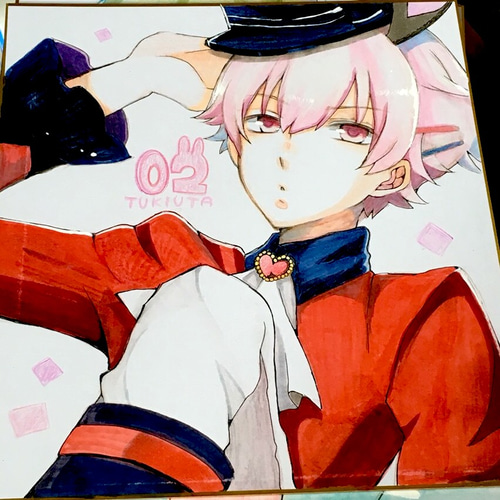 イラスト【模写、オリジナル】 イラスト色紙 模写〜オリジナル イラスト 無月 通販 2669956｜Creema