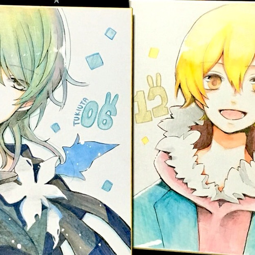 イラスト色紙 模写〜オリジナル イラスト 無月 通販 2669956｜Creema