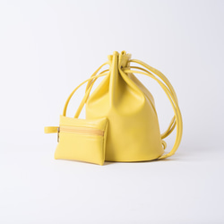 糖果系束口小水桶包 手提肩背兩用 Primrose Yellow / 櫻草花黃 第7張的照片