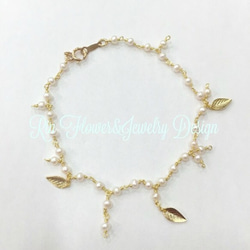 すずらんbracelet　淡水パール Lily of the valley 2枚目の画像