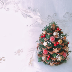 松ぼっくりの星降るクリスマスツリー★2018Mサイズ 3枚目の画像
