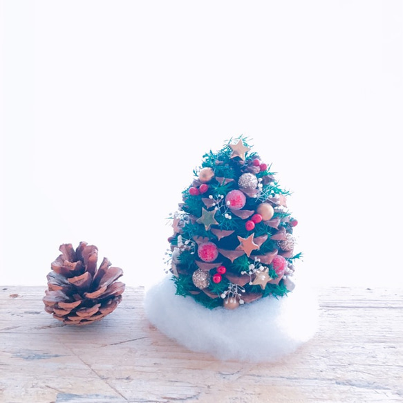 松ぼっくりの星降るクリスマスツリー★2018Mサイズ 5枚目の画像