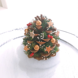 松ぼっくりの星降るクリスマスツリー☆Sサイズ 2枚目の画像
