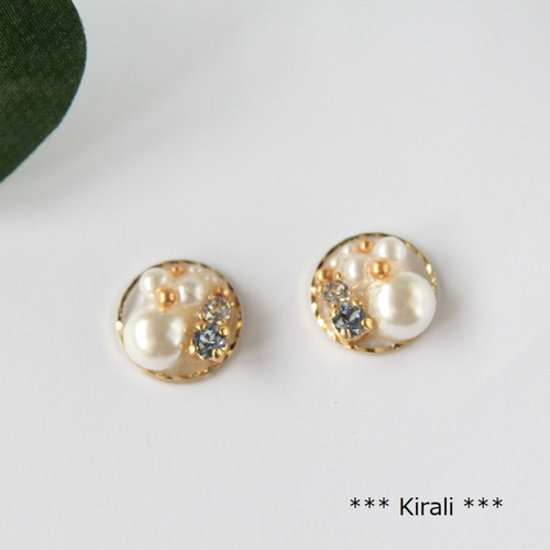 スワロフスキー　ビジューフープピアス　サークルピアス スワロフスキービジューフープピアスサークルピアス