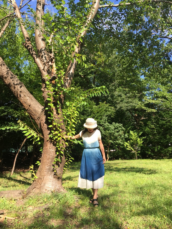 正藍染グラデーション貫頭衣ワンピース 正藍染グラデーション貫頭衣ワンピース 000000029652_2_NwhhGi9.jpg