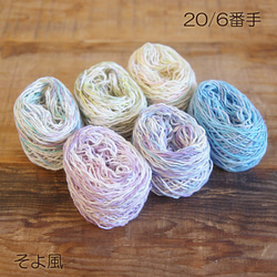 Sashiko / 刺繡 / 織補線 ☆ 棉線 20/6 支 ☆ 5g ☆ 6 色套裝/微風 第1張的照片