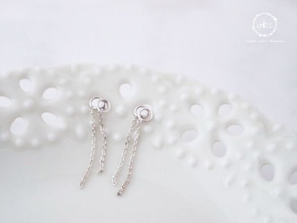 『Tassau小流蘇』手工純銀造型耳環 -Aki's design 第3張的照片