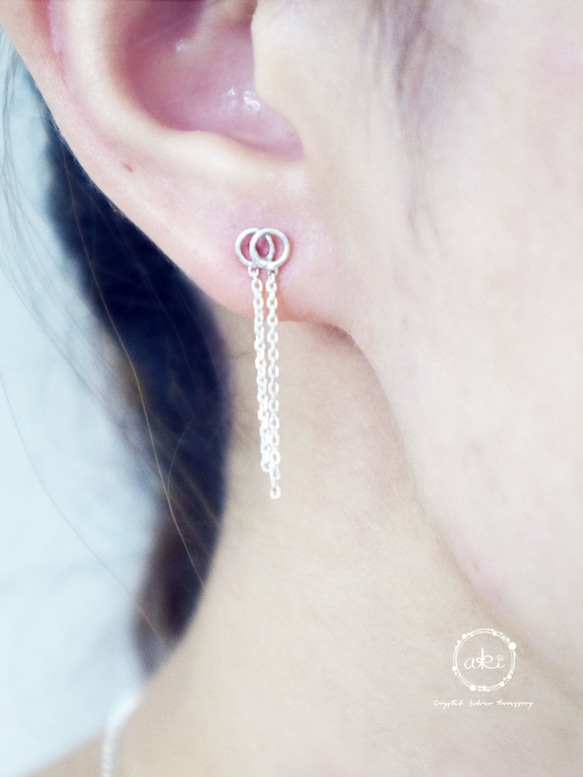 『Tassau小流蘇』手工純銀造型耳環 -Aki's design 第4張的照片