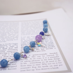 『白日夢的冒險』天然海藍寶、紫玉、丹泉石＋925銀飾品＋銀吸鐵叩頭 -Aki's design 第3張的照片