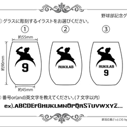 ★★　名入れ無料！オリジナル野球記念グラス+杉焼きコースター付き　★★ 2枚目の画像