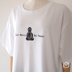 Be Happy (ビッグTシャツ / white) 2枚目の画像
