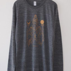 The sun & the moon (long sleeve / heather black) 1枚目の画像