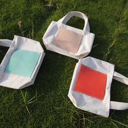 手作りのキャンバスバッグボックスのハンドバッグのスタイルのレザートートバッグキャラクターモデル 3枚目の画像