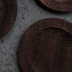 胡桃木walnut 手刻 淺盤 ( ⌀ 23.5 cm) 第3張的照片