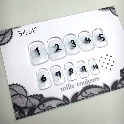 ネイルチップサイズ表♡ ネイルチップ（つけ爪） mille couleurs 取引