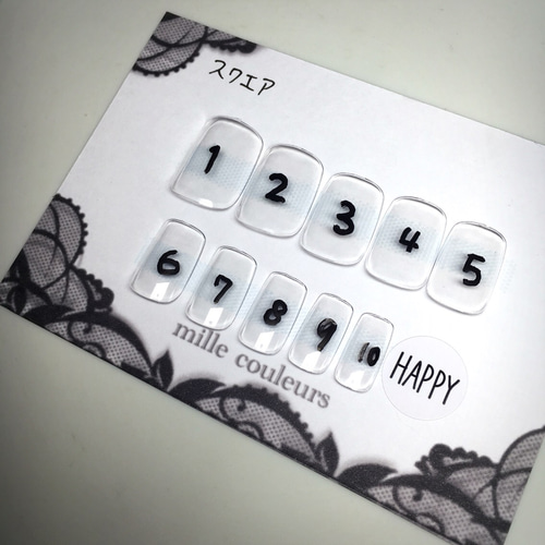 ネイルチップサイズ表♡ ネイルチップ（つけ爪） mille couleurs 取引