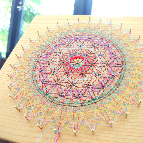 限定受注 直ぐに掛けられる「フラワーオブライフ」糸かけキット 20cm