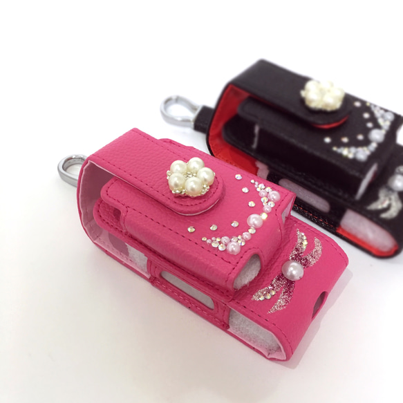 iQOSケース　iQOSデコ　デコレーション電子タバコケース ピンク iQOSケース iQOSデコ デコレーション電子タバコケース ピンク
