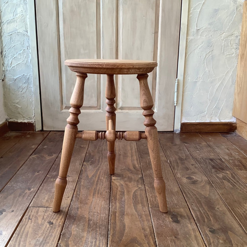 木製スツール　ドラムスツール　3本脚　昭和33年 受注制作】3本脚のスツール・丸・ラウンドスツール・スツール