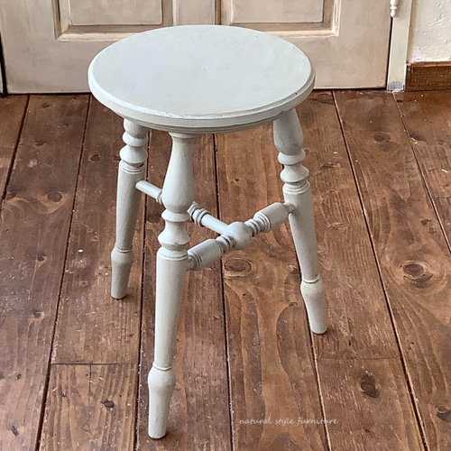フレンチシャビーインテリア 猫脚スツール（Toile de Jouy トワルドジュイ）｜Y-KAGU(輸入家具屋さん.com)