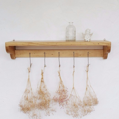 ワイヤーシェルフ・ドライフラワーウォールシェルフ（ナチュラル