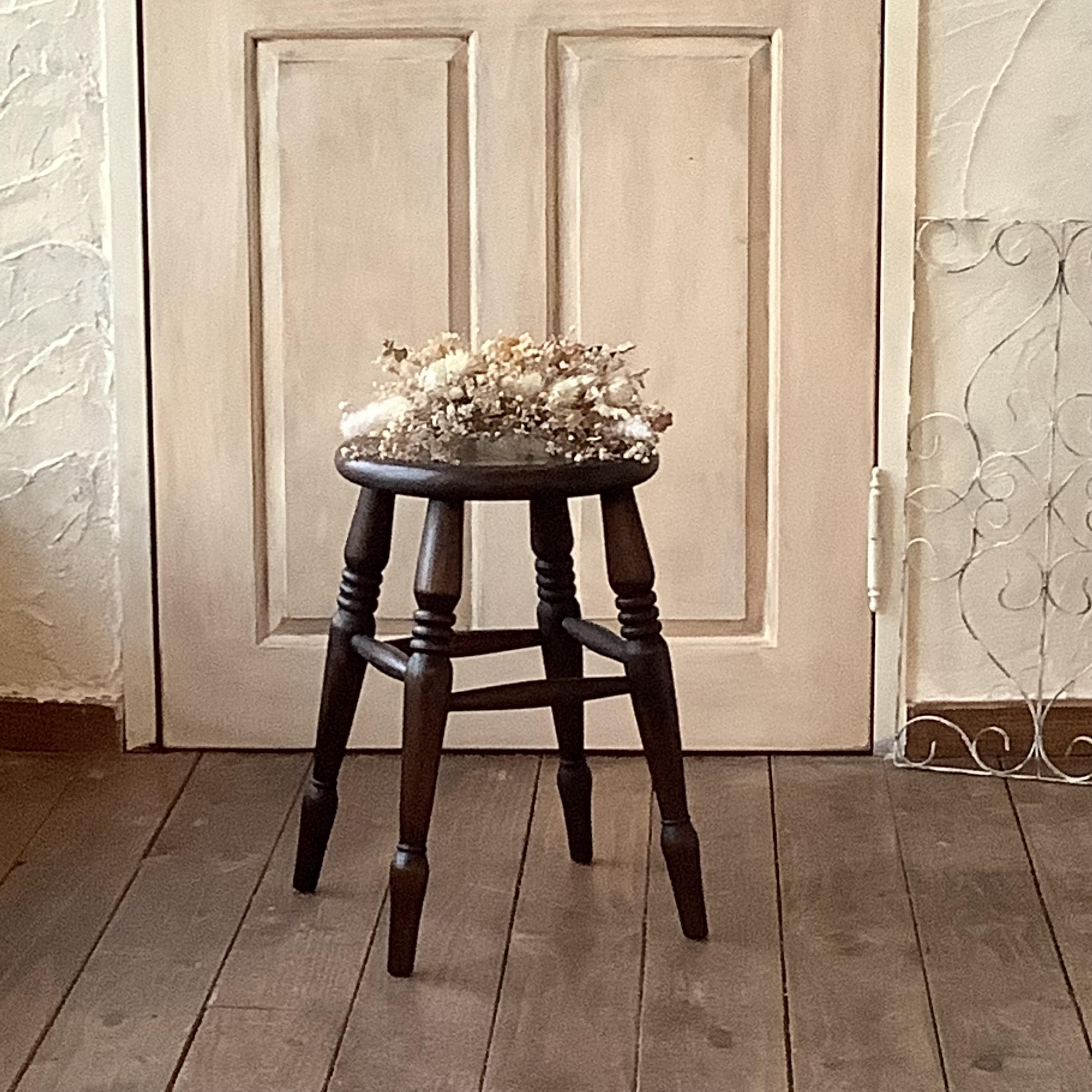 【受注製作】ラウンド（丸）スツール＃２（ダークカラー） 26,000円