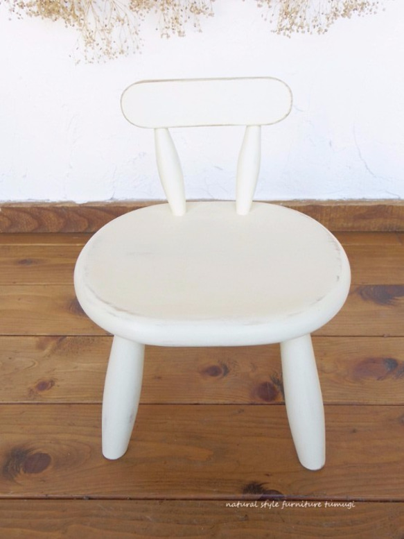 丸くてカワイイ・子供椅子（１～3歳用）（ピンクとホワイト） 4枚目の画像