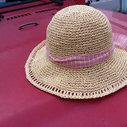 布莉安娜手作織物/文青風菲草帽/手工設計帽 第2張的照片