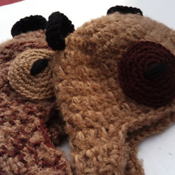布莉安娜手作織物/小熊造型毛帽/手工設計帽 第3張的照片