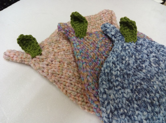 布莉安娜手作織物/小葉子造型毛帽/手工設計帽 第2張的照片