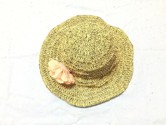 Buliannuo手の布/変数の花の帽子のつばラフィー/マニュアルデザインキャップ 1枚目の画像