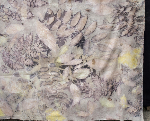 植物の印刷と染色-綿の帆布 6枚目の画像