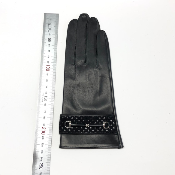 革手袋 [212] 20cm 水玉ベルトにビット 4枚目の画像