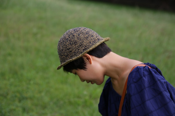 。tsuixtsui。圓頂紳士帽-藍黑色 第1張的照片