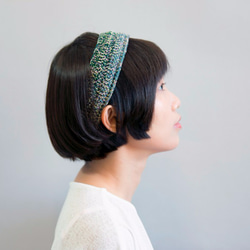 。tsuixtsui。雙色編織髮帶-湖藻藍綠 第4張的照片