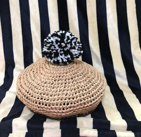 ポンポン麦わらベレー帽 帽子(ベビー・キッズ) Loa 通販 3584089  